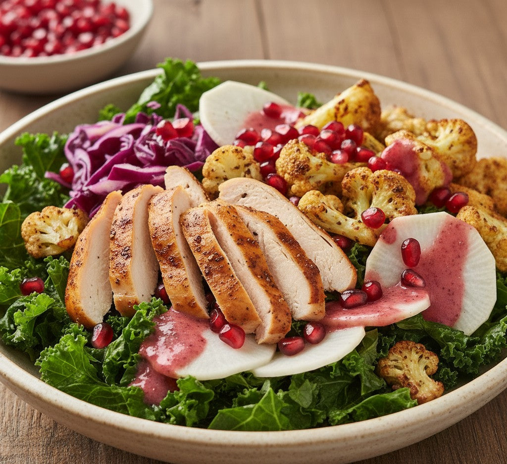 SHAWARMA CHICKEN KALE SALAD 9X9