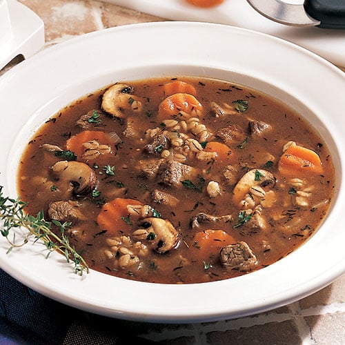 MUSHROOM BARLEY AND BEEF SOUP - 32OZ