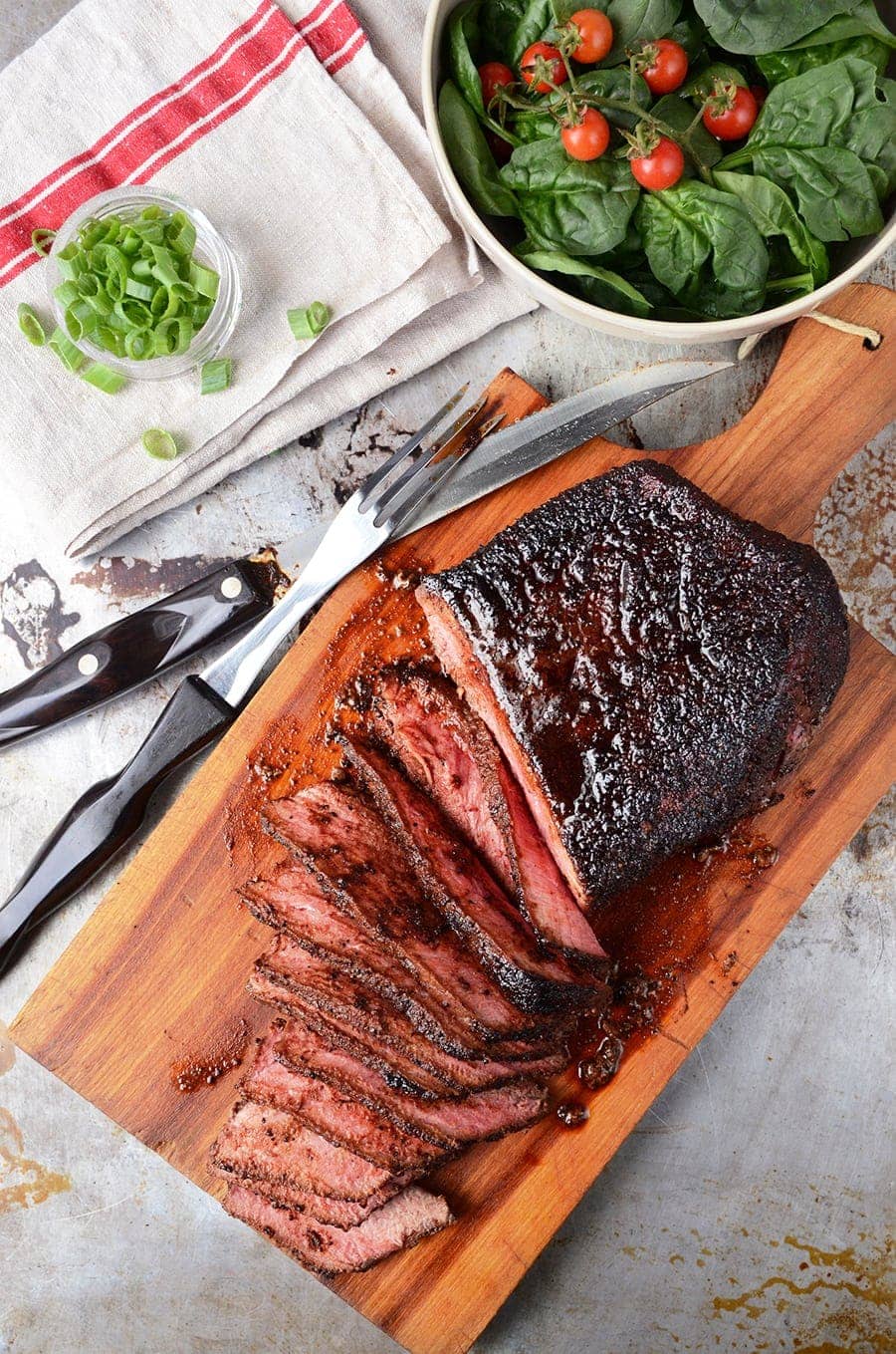 SPICY COFFEE RUBBED LONDON BROIL