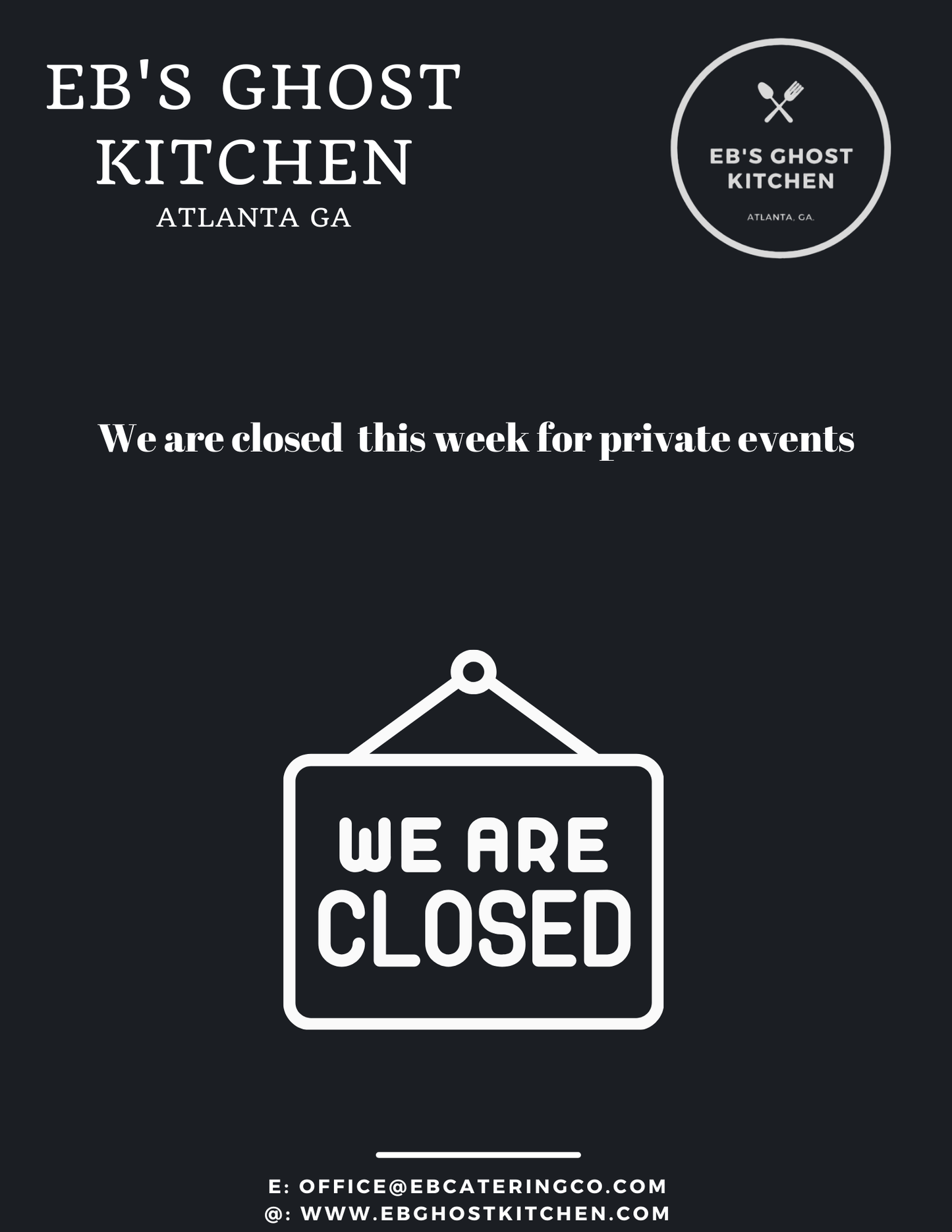 CLOSED WEDNESDAY