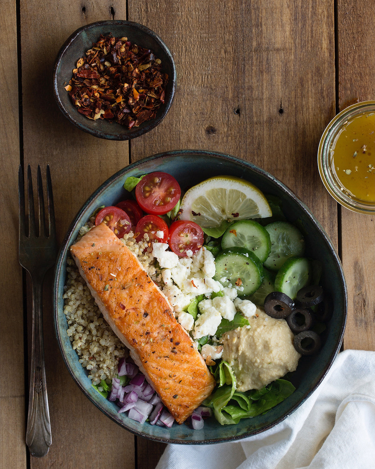 GREEK SALMON & FETA BOWL