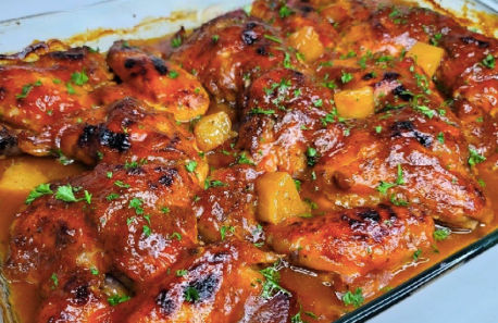 SWEET CHILI & PINEAPPLE ROASTED CHICKEN LEGS - 4 PCS