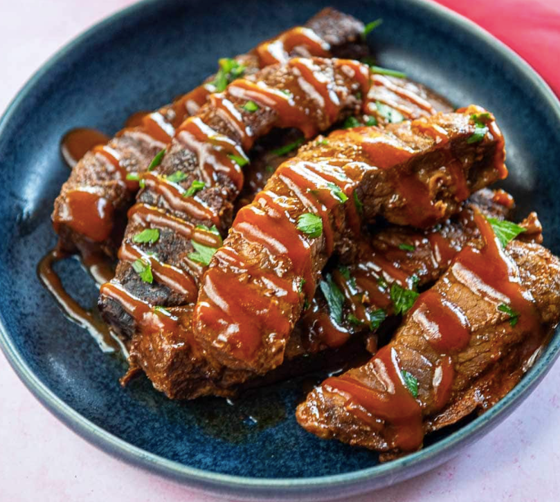BONELESS BBQ BEEF RIBLETS 6 PCS -SPECIAL (CONTAINS: SOY)