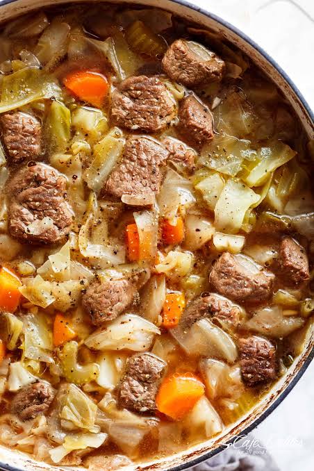 BEEF "BACON" AND CABBAGE SOUP - 32oz
