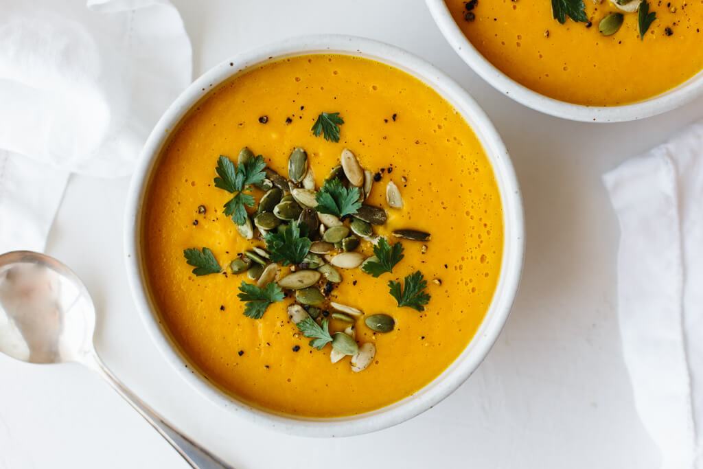ROASTED BUTTERNUT SOUP.