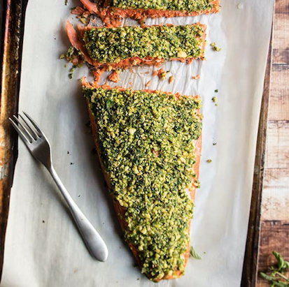 HERB CRUSTED SALMON - 4/5LBS (WHOLE SIDE)
