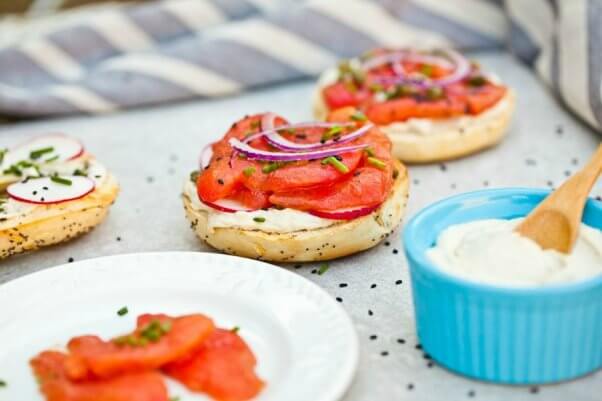 LOX N' CREAM CHEESE BAGEL