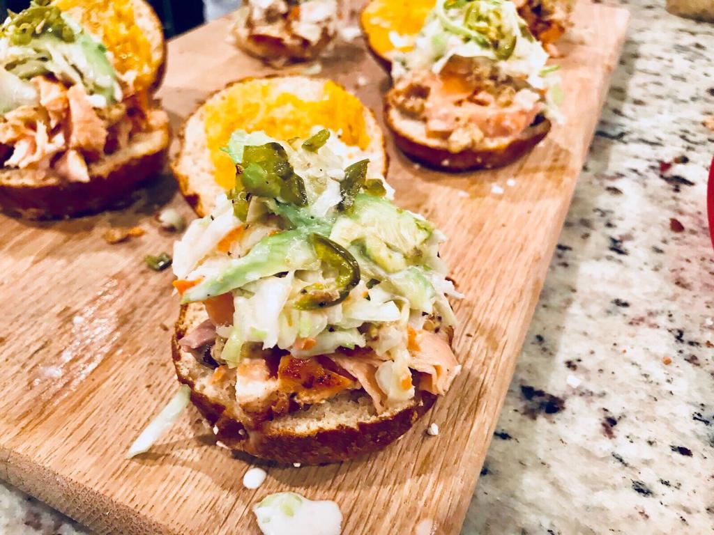 THE SALMON SANDWICH - SIDE OF POTATOES