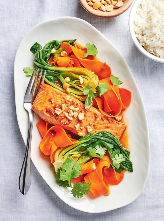 SALMON WITH ASIAN VEGETABLES - 2 6oz PCS