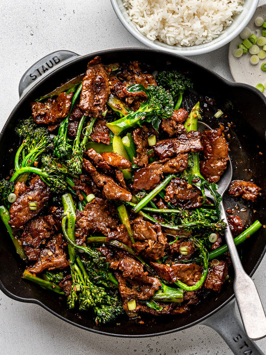 MONGOLIAN BEEF AND BROCCOLINI - 7" PAN