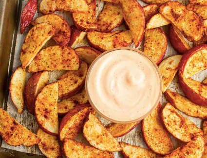 SPICED POTATO WEDGES -  7" PAN