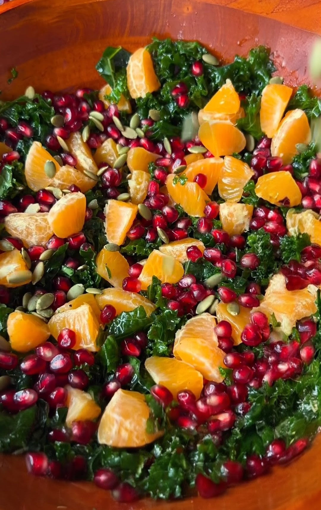 CITRUS POMEGRANATE KALE SALAD 9X9