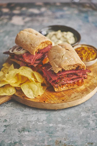 HOT PASTRAMI BAGUETTE - SIDE OF SALAD