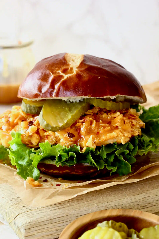 CHICK-FIL-EB CRISPY CHICKEN SANDWICH - SIDE OF POTATOES