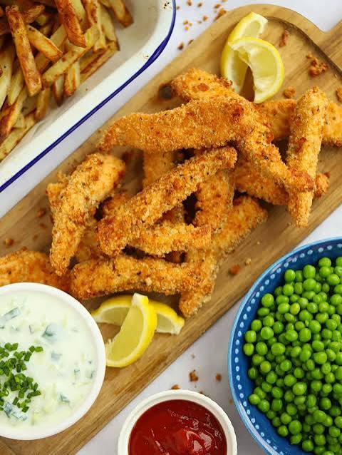 CORNFLAKE SALMON FINGERS - 8 PCS - SPECIAL – EB Catering Co.