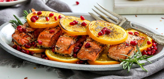 POMEGRANATE AND GINGER TERIYAKI SALMON - HALF A SIDE