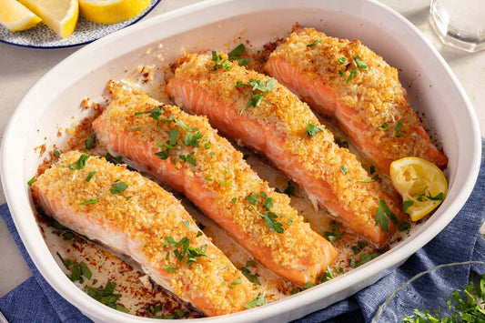 GARLIC CONFIT SOUS VIDE SALMON - 2 6OZ PCS