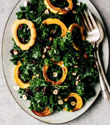 FALL HARVEST KALE SALAD - 9X9