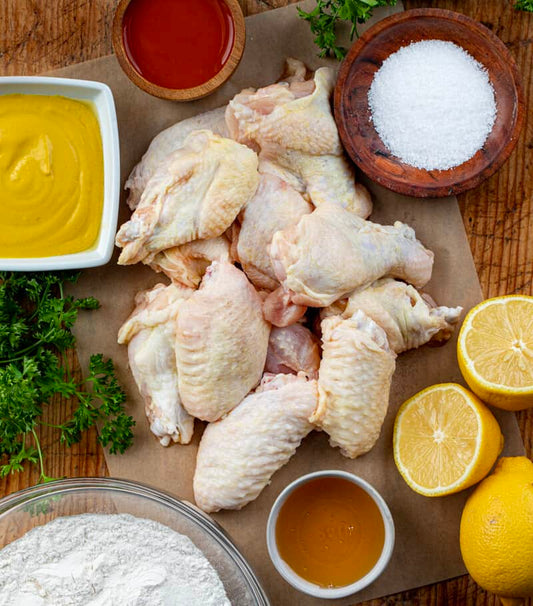 Honey mustard chicken wings (12 PCS X $5.75 Per lb)